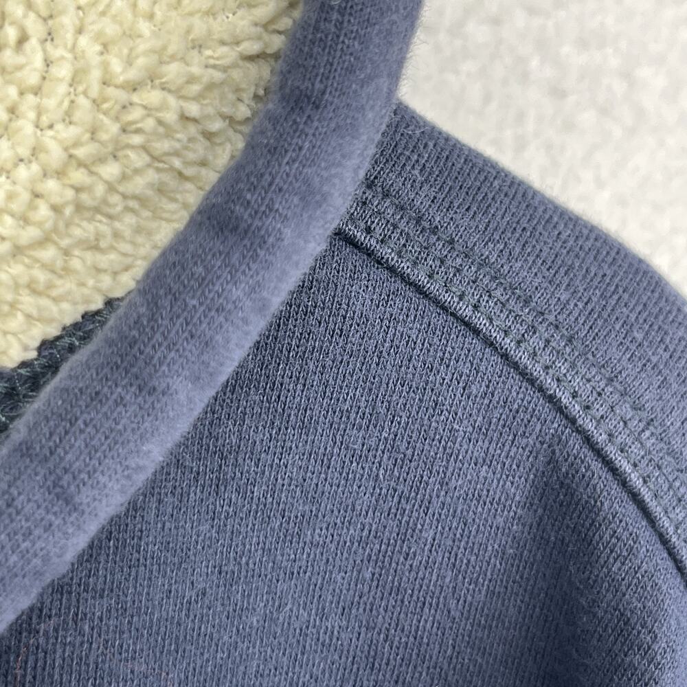 LL BEAN Hoodie Mens XLT Katahdin Iron Works Sweatshirt Fleece Lined Zip Up Blue - Picture 6 of 11